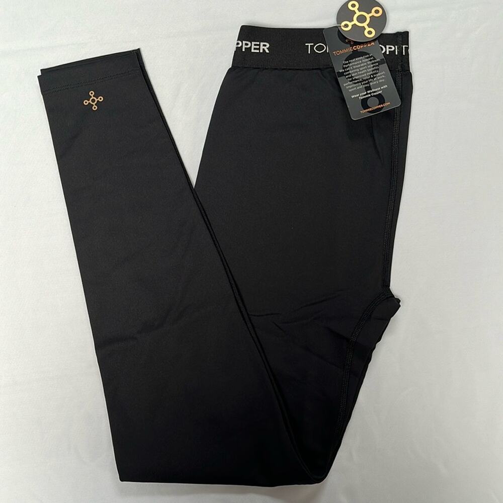 Tommie Copper Boys Core Tights Large Black Nylon Spandex Compression